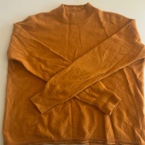 JCrew Burnt Orange/Brown Cashmere Mockneck Sweater